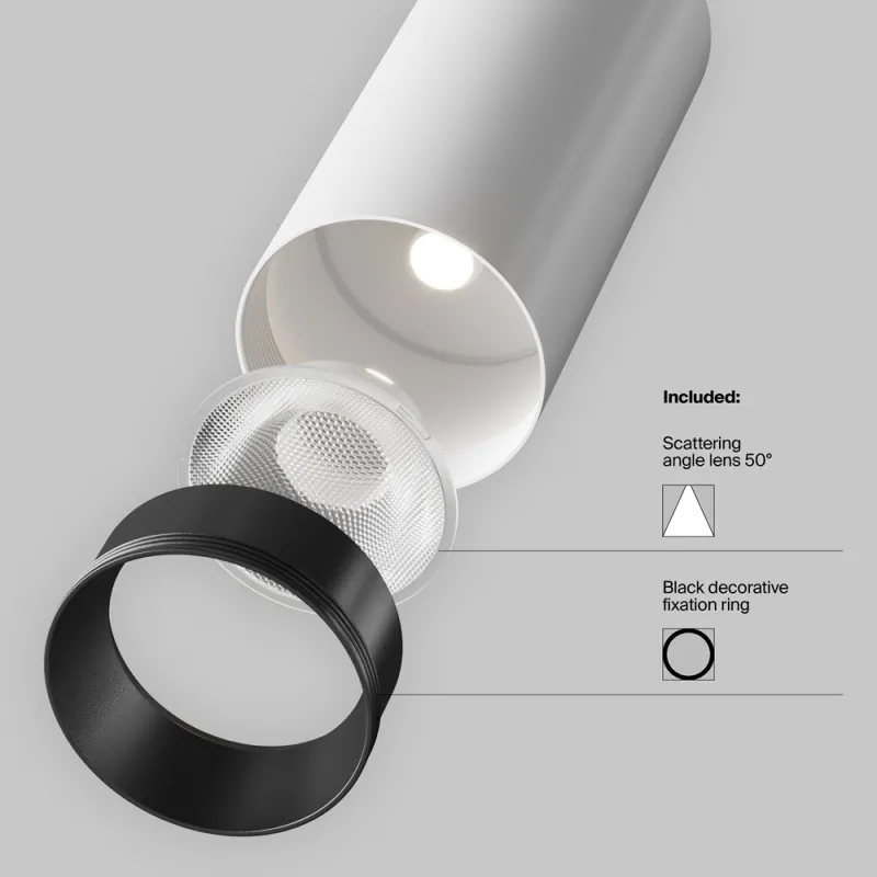 Downlight Sina 1 Faza Focus LED TR021-1-12W3K-W-D-W Maytoni LED, Alb, Germania