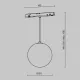 Pendul Sina Magnetica Luna TR039-2-5W4K-1 Maytoni LED, Negru, Germania