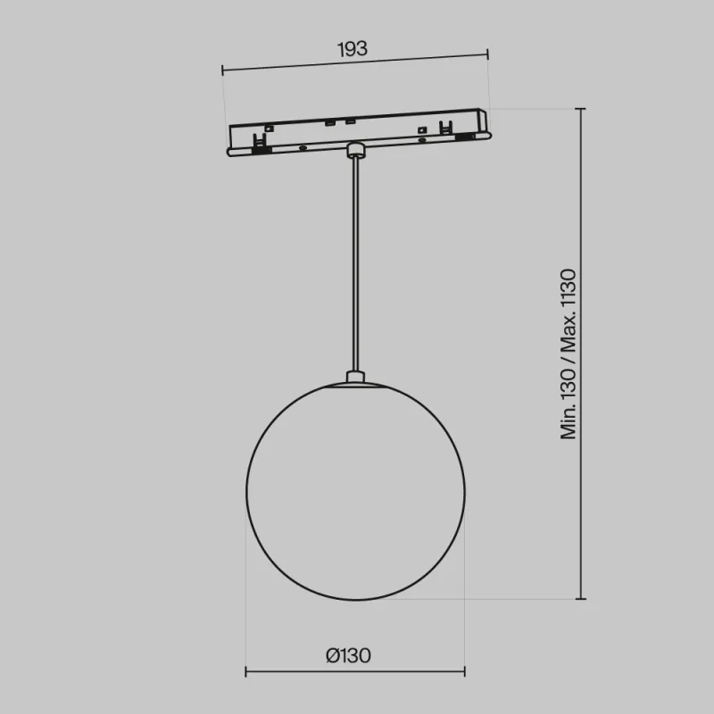 Pendul Sina Magnetica Luna TR039-4-5W3K-WW-DS-1 Maytoni LED, Negru, Germania