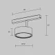 Downlight Sina Magnetica Rado TR040-4-18W3K-DS-BBS Maytoni LED, Negru, Germania