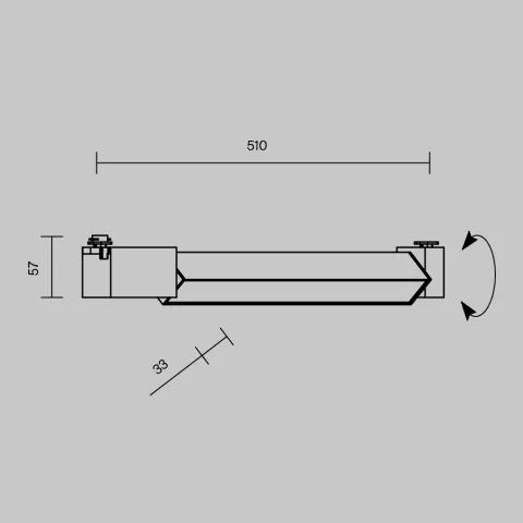 Downlight Sina 1 Faza Basis Rot TR104-1-24W3K-B-DE Maytoni LED, Negru, Germania