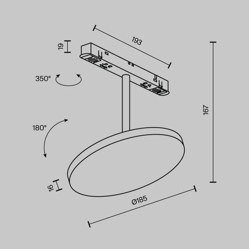 Pendul Sina Magnetica Plato TR131-4-15W-DS-B Maytoni LED, Negru, Germania