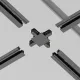 Conector Cruce Sina 1 Faza Accessories For Tracks Unity TRA002CX-11B Maytoni Negru, Germania