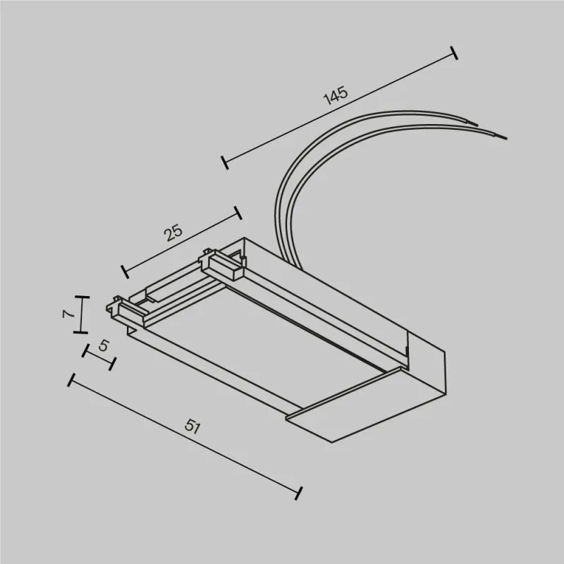 Power Input Sina Magnetica Slim Accessories For Tracks Radity TRA084B-11W Maytoni Alb, Germania