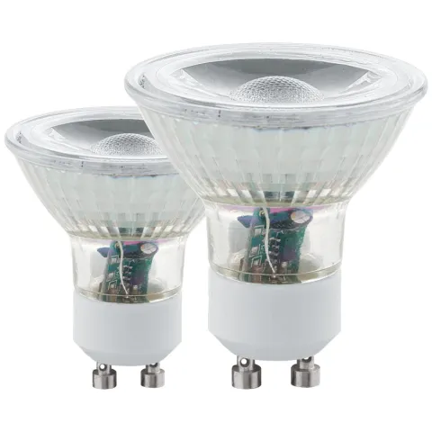 Set Becuri Eglo 11475, Led Gu10 2X3.3W 240Lm 3000K Ø50Mm, Lumina Calda