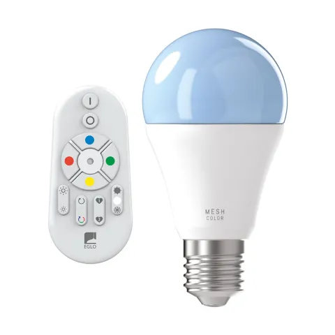 Bec Inteligent Cu Telecomanda Eglo Connect 11585, Led E27 9W 806Lm 2700-6500K Ø60Mm, Rgb Si Lumina Calda, Neutra, Rece