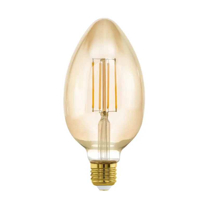 Bec Dimabil Eglo 11836, Led E27 4W 380Lm 2200K Ø80Mm, Lumina Calda, Chihlimbar