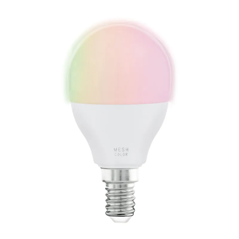 Bec Inteligent Eglo Connect 11857, Led E14 5W 470Lm 2700-6500K Ø45Mm, Rgb Si Lumina Calda, Neutra, Rece