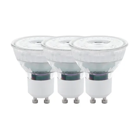 Set Becuri Eglo 11858, Led Gu10 3X4.5W 345Lm 2700K Ø50Mm, Lumina Calda