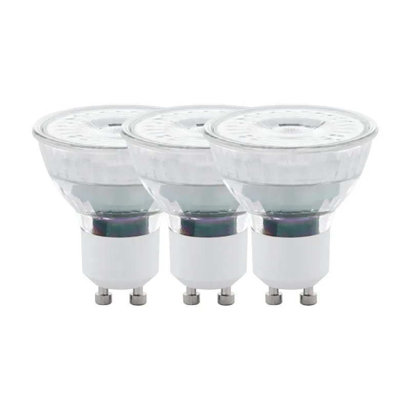 Set Becuri Eglo 11858, Led Gu10 3X4.5W 345Lm 2700K Ø50Mm, Lumina Calda