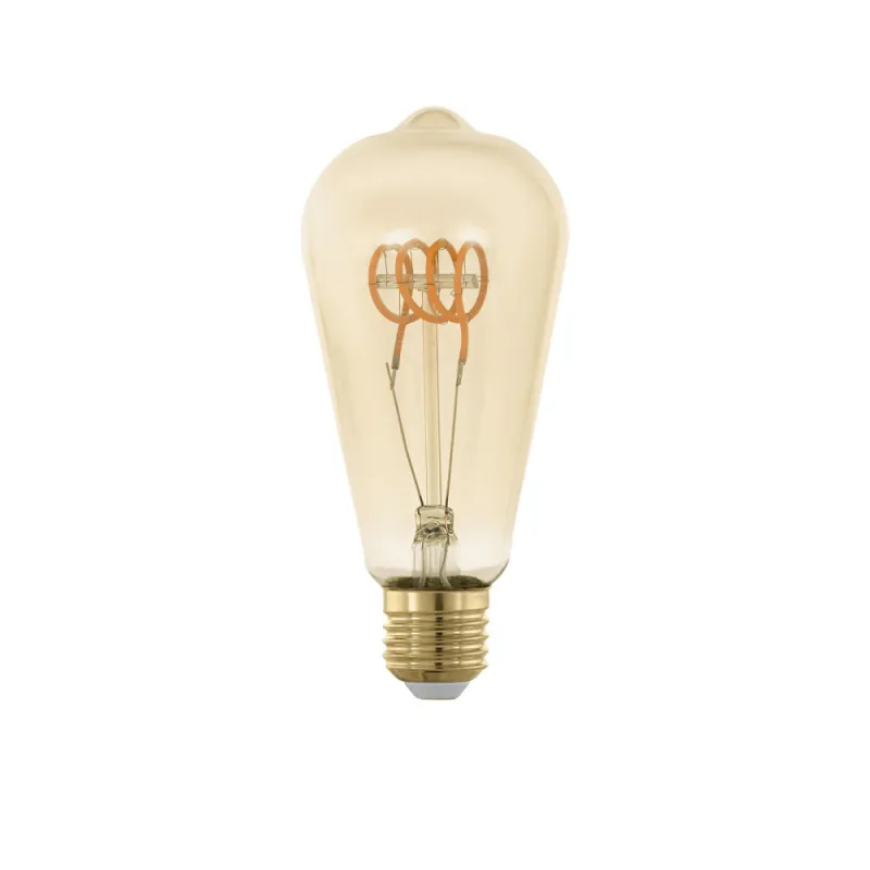 Bec Cu Senzor De Miscare Eglo 11887, Led E27 5W 350Lm 2200K Ø64Mm, Lumina Calda, Chihlimbar