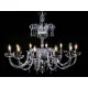 Candelabru Cristale, Sticla, Bohemia, E14, AL010057, Crystal