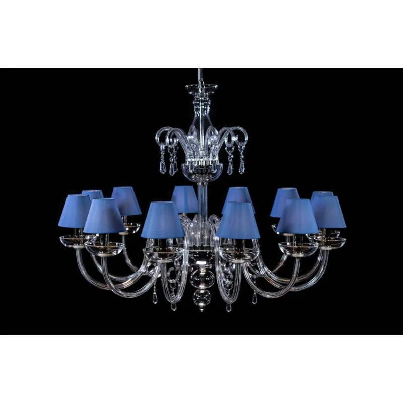 Candelabru Cristale, Sticla, Bohemia, E14, AL010057, Crystal