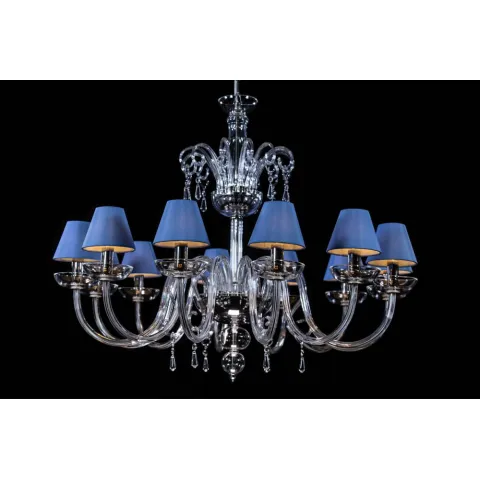 Candelabru Cristale, Sticla, Bohemia, E14, AL010057, Crystal