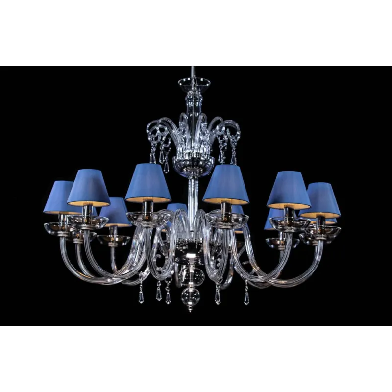 Candelabru Cristale, Sticla, Bohemia, E14, AL010057, Crystal