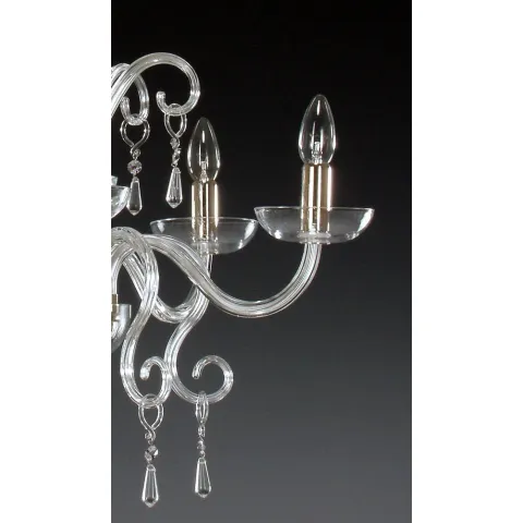 Candelabru Cristale, Sticla, Bohemia, E14, AL010058, Crystal