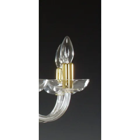 Candelabru Cristale, Sticla, Bohemia, E14, AL010059, Crystal
