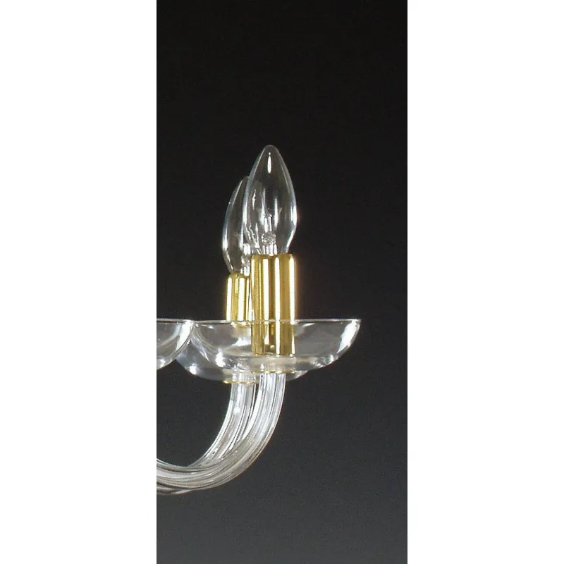 Candelabru Cristale, Sticla, Bohemia, E14, AL010059, Crystal