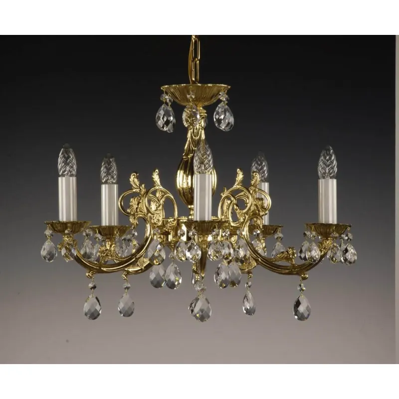 Candelabru Alama, Cristale, Bohemia, E14, AL010092, Crystal