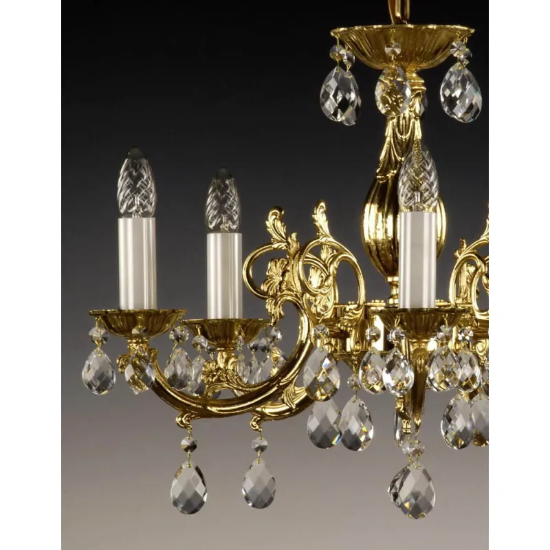 Candelabru Alama, Cristale, Bohemia, E14, AL010092, Crystal