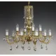 Candelabru Alama, Cristale, Bohemia, E14, AL010093, Crystal
