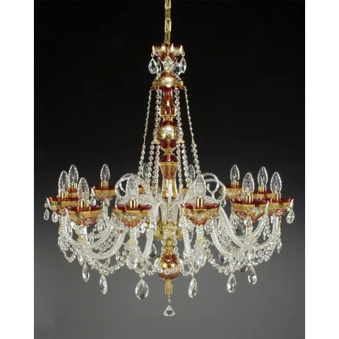 Candelabru Cristale - painted, Bohemia, E14, AL010106, Crystal