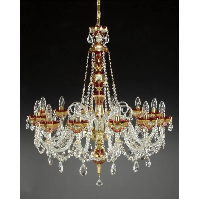 Candelabru Cristale - painted, Bohemia, E14, AL010106, Crystal