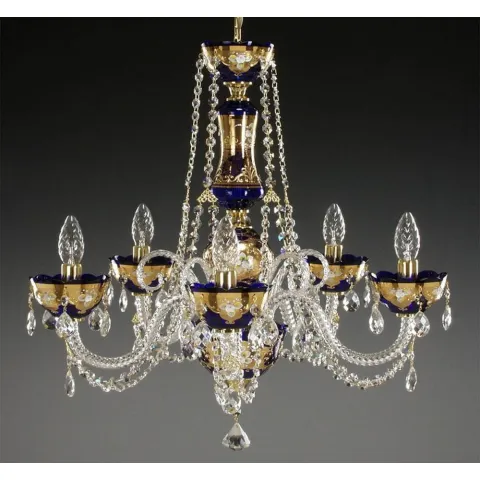 Candelabru Cristale - painted, Bohemia, E14, AL010109, Crystal