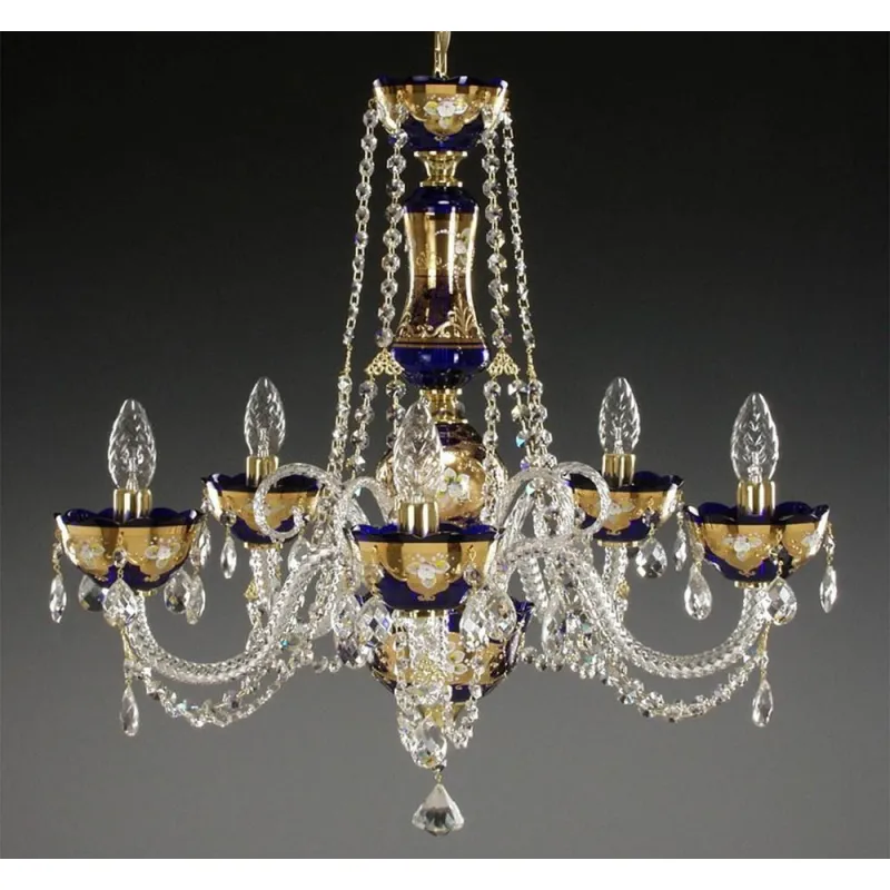 Candelabru Cristale - painted, Bohemia, E14, AL010109, Crystal