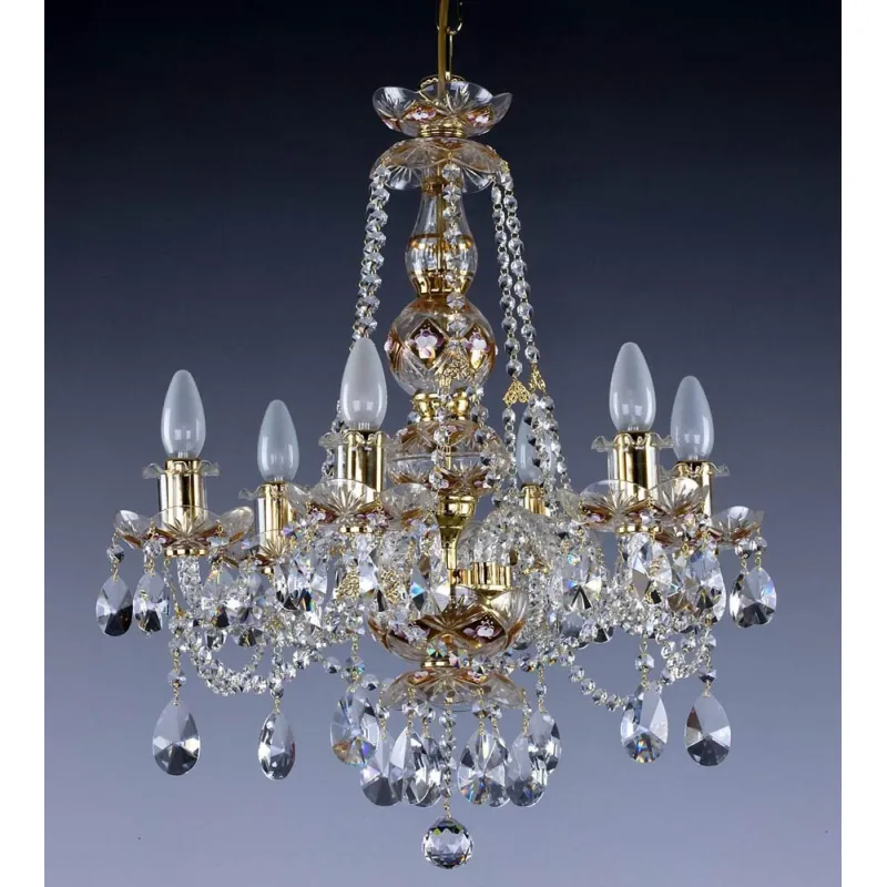 Candelabru Cristale - painted, Bohemia, E14, AL010111, Crystal