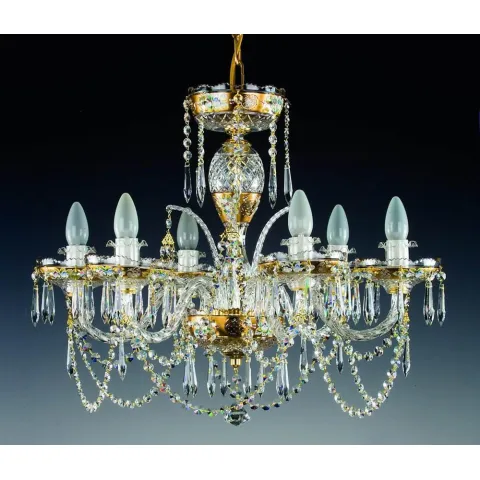 Candelabru Cristale, Clasic- painted, Bohemia, E14, AL010113, Crystal