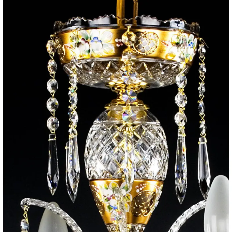 Candelabru Cristale, Clasic- painted, Bohemia, E14, AL010113, Crystal