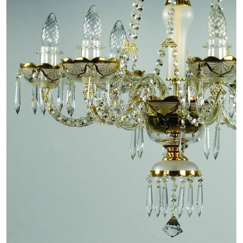 Candelabru Cristale - painted, Bohemia, E14, AL010114, Crystal