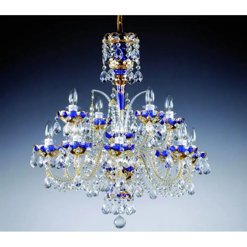 Candelabru Cristale - painted, Bohemia, E14, AL010115, Crystal