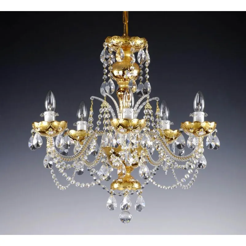 Candelabru Cristale - painted, Bohemia, E14, AL010117, Crystal