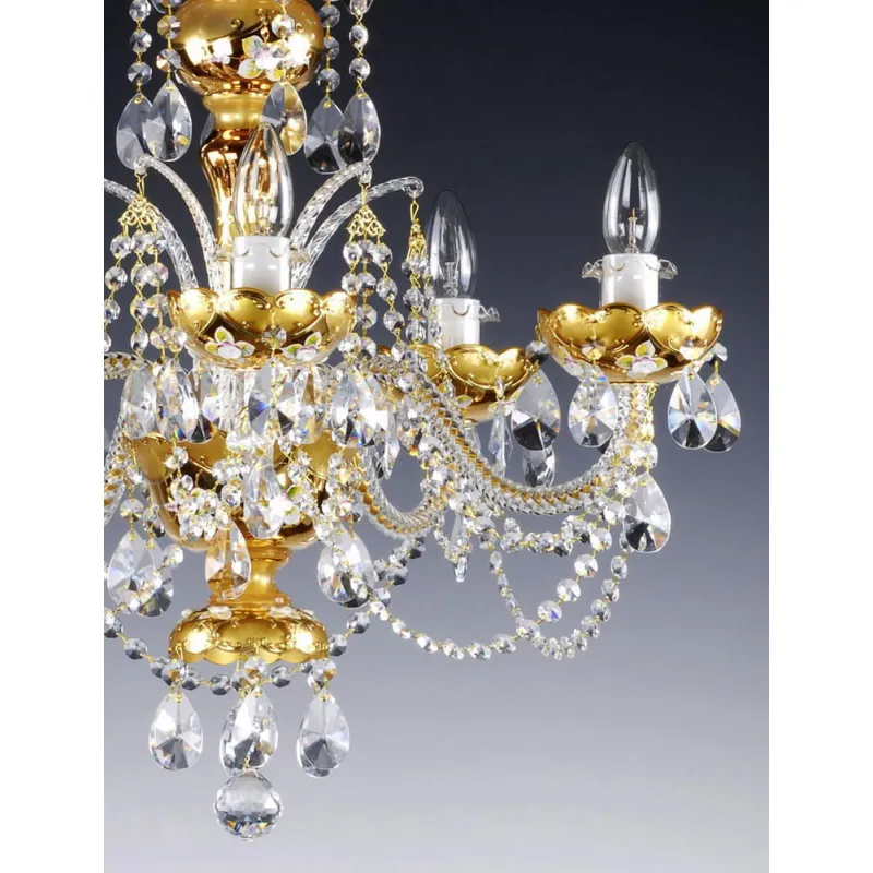 Candelabru Cristale - painted, Bohemia, E14, AL010117, Crystal