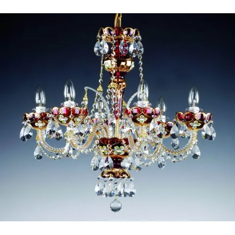 Candelabru Cristale - painted, Bohemia, E14, AL010119, Crystal