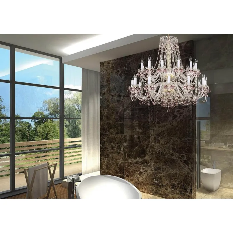 Candelabru Cristale, Bohemia, E14, AL010126RK, Crystal