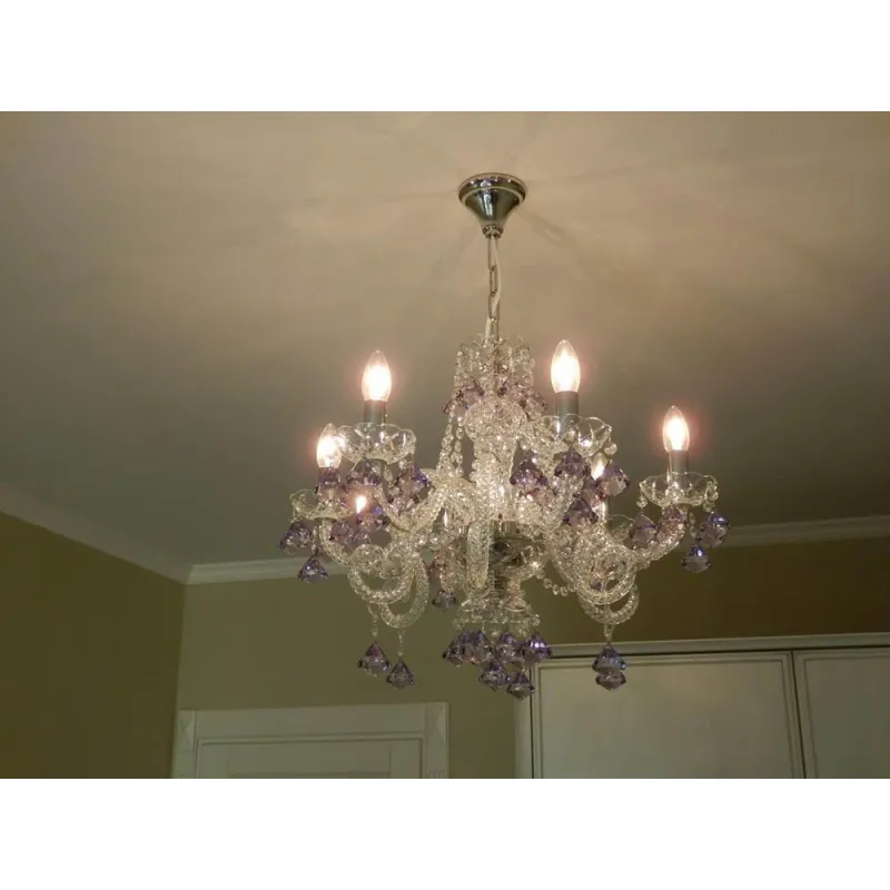 Candelabru Cristale, Bohemia, E14, AL010127K, Crystal