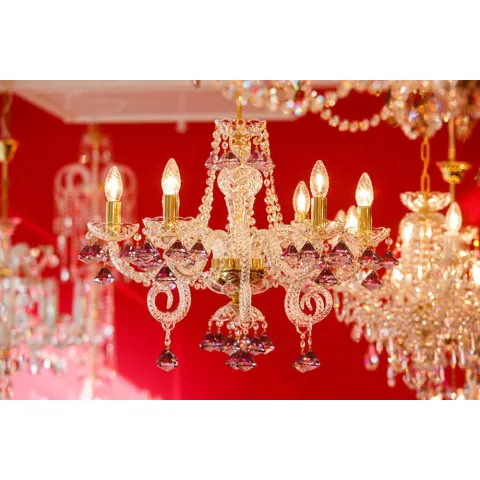 Candelabru Cristale, Bohemia, E14, AL010127K, Crystal
