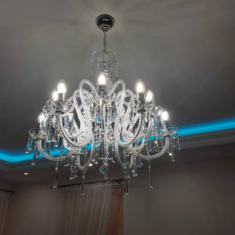 Candelabru Cristale, Bohemia, E14, AL010145NiK, Crystal