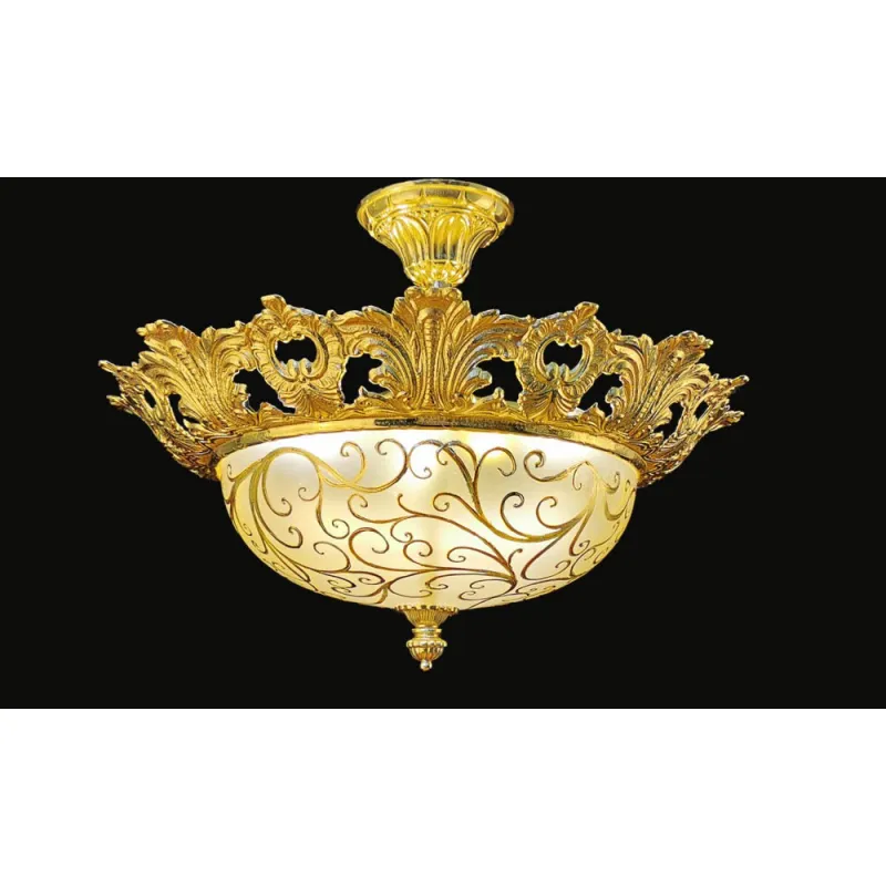 Plafoniera Cristale, Brass, Bohemia, E14, AL010212, Crystal