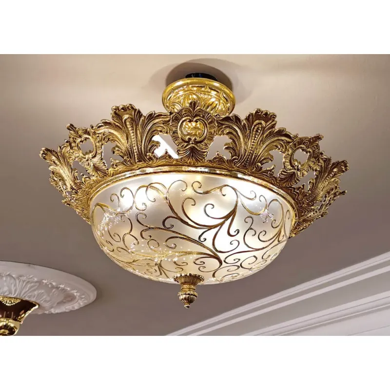 Plafoniera Cristale, Brass, Bohemia, E14, AL010212, Crystal
