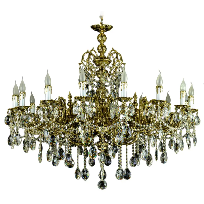 Candelabru Alama, Cristale, Bohemia, E14, AL010219, Crystal