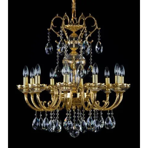 Candelabru Alama, Cristale, Bohemia, E14, AL010231, Crystal