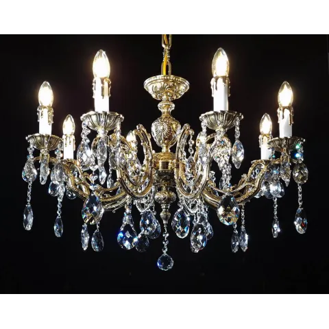 Candelabru Alama, Cristale, Bohemia, E14, AL010243, Crystal