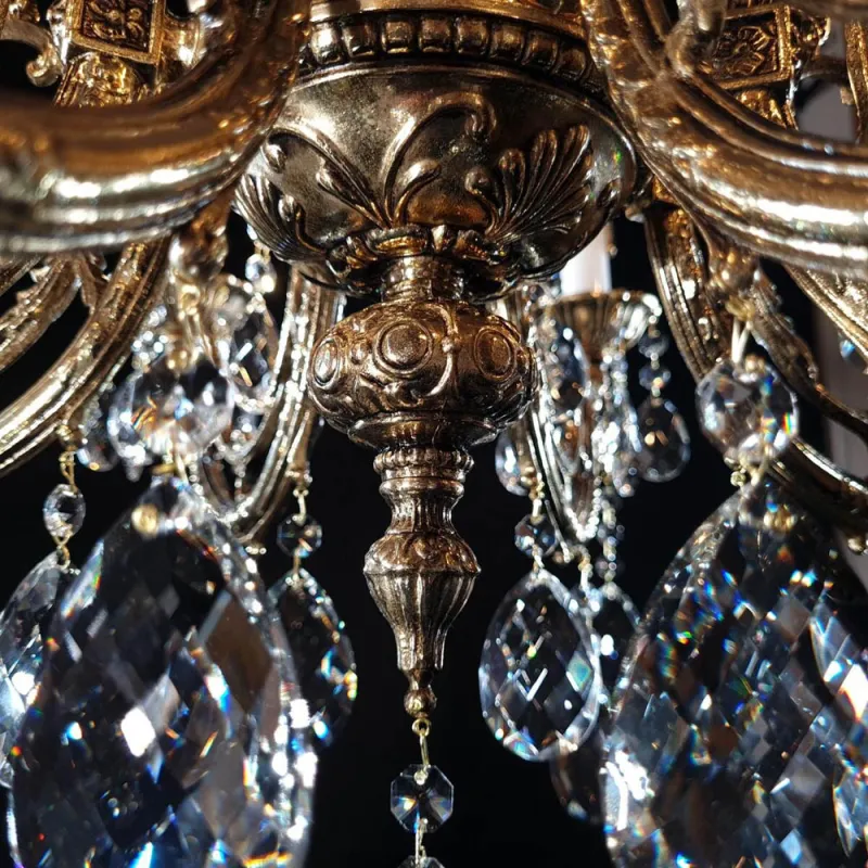 Candelabru Alama, Cristale, Bohemia, E14, AL010243, Crystal