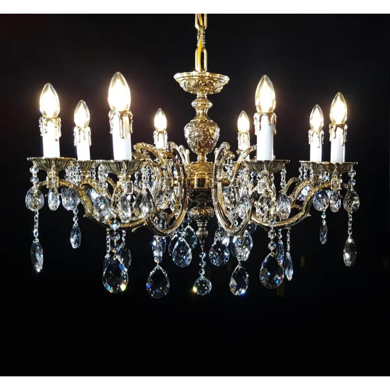 Candelabru Alama, Cristale, Bohemia, E14, AL010243, Crystal