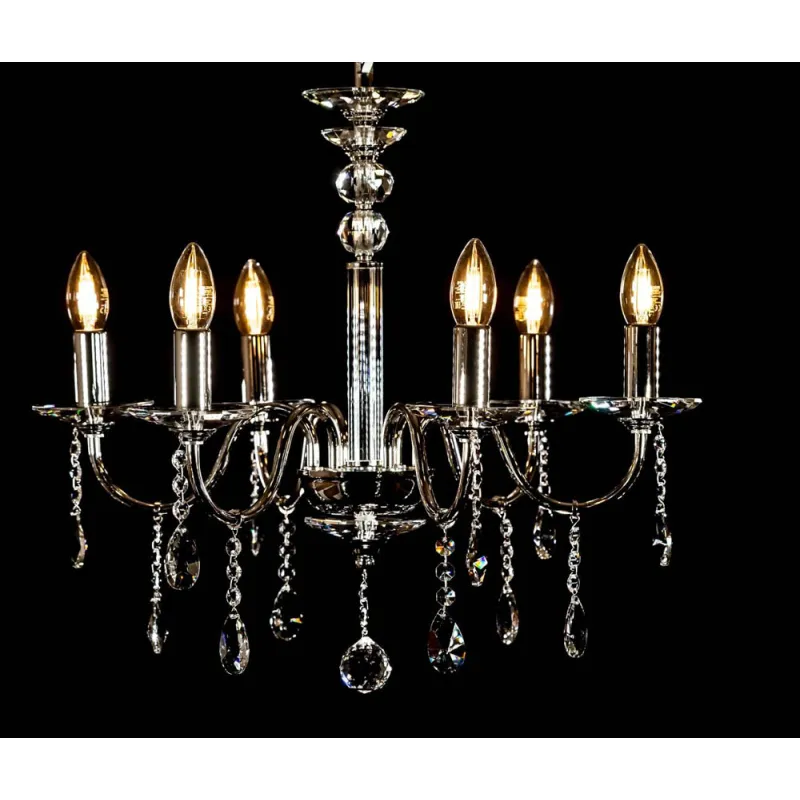 Candelabru Alama, Cristale, Bohemia, E14, AL010247, Crystal