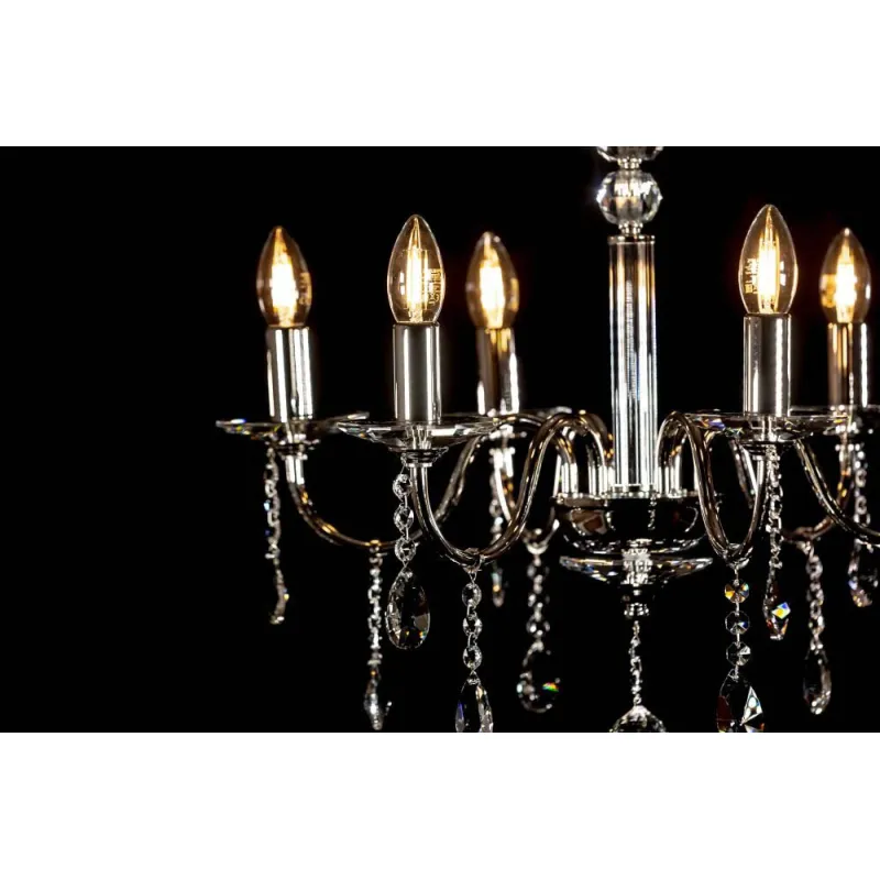 Candelabru Alama, Cristale, Bohemia, E14, AL010247, Crystal